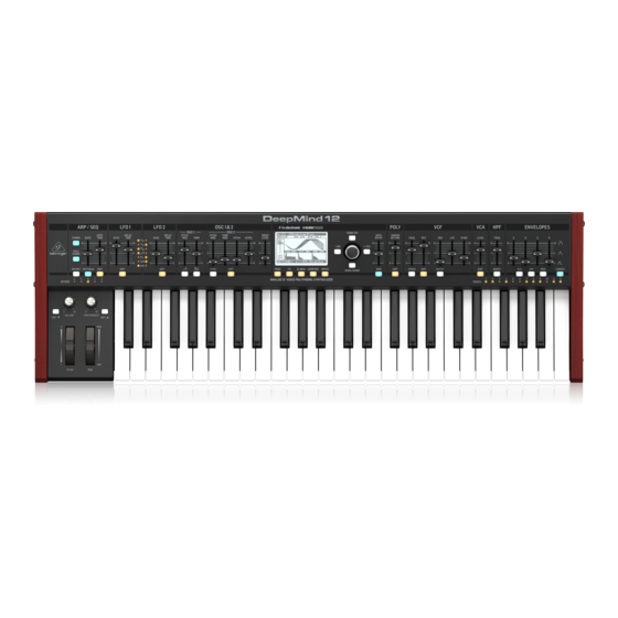 Behringer DeepMind 12 Schnellstartanleitung