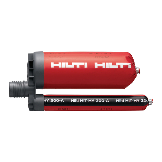 Hilti HIT-HY 200-A Gebrauchsanweisung