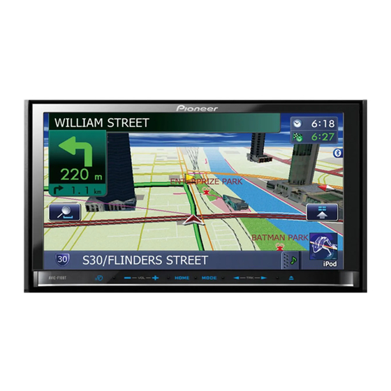 Pioneer AVIC-F10BT Kurzanleitung