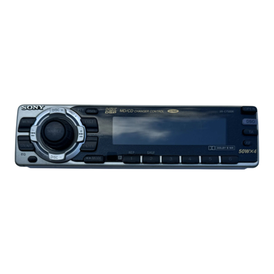 Sony XR-C7500RX Bedienungsanleitung