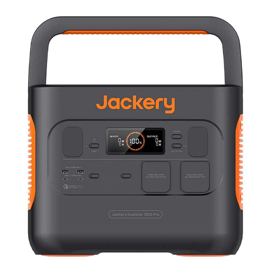 Jackery Explorer 1500 Pro Bedienungsanleitung