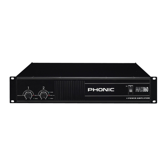 Phonic MAX860 Bedienungsanleitung