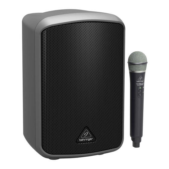 Behringer EUROPORT MPA100BT Schnellstartanleitung
