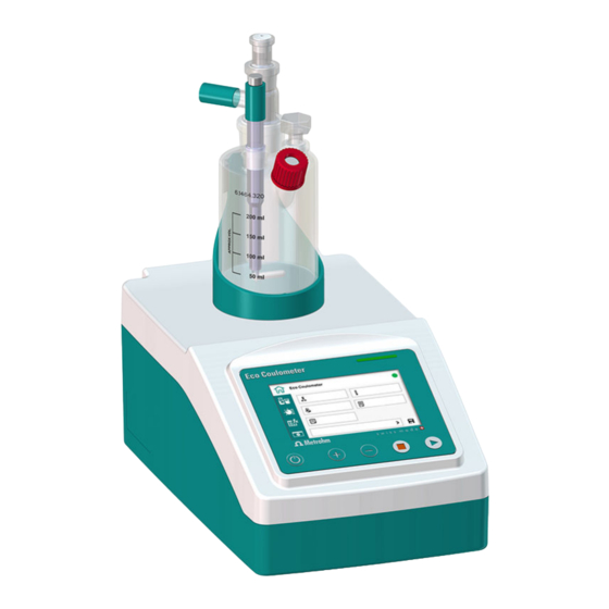 Metrohm Eco Coulometer Bedienungsanleitung