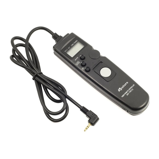 Aputure Timer Remote Cord Bedienungsanleitung