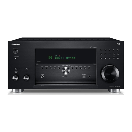 Onkyo TX-RZ1100 Grundanleitung
