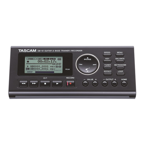 Tascam GB-10 Benutzerhandbuch