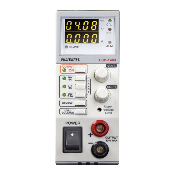 VOLTCRAFT LSP-1403 Bedienungsanleitung