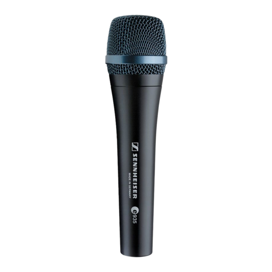 Sennheiser e935 Bedienungsanleitung