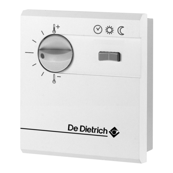 DeDietrich DIEMATIC Montageanleitung Und Bedienungsanleitung