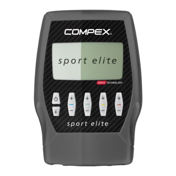 Compex sport elite Anweisungen