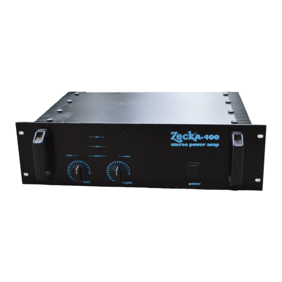 Zeck Audio A200 Betriebsanleitung
