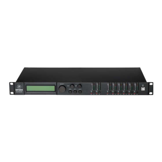 Mackie SP260 Schnellstartanleitung