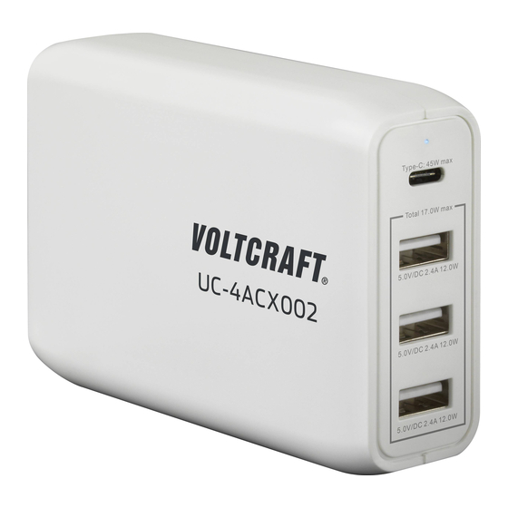 VOLTCRAFT UC-4ACX002 Bedienungsanleitung