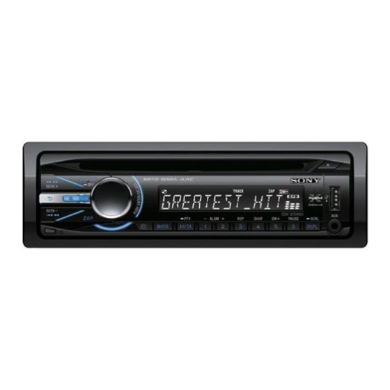 Sony CDX-GT540UI Bedienungsanleitung