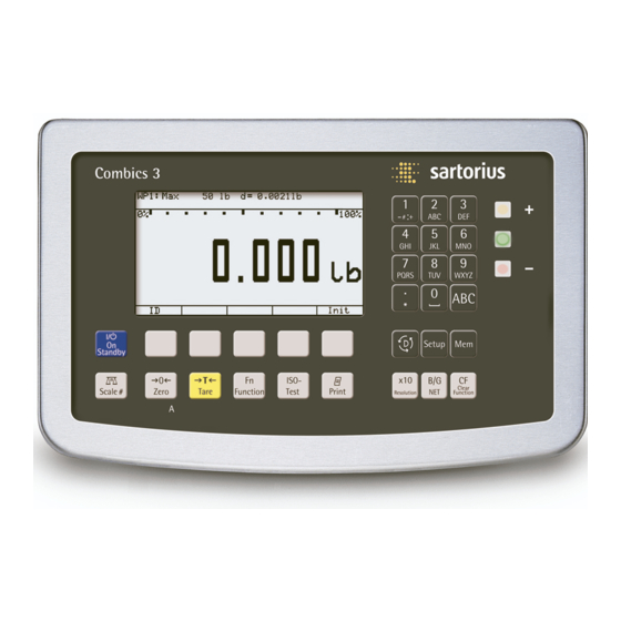Sartorius Combics 3 CAISL3 Betriebsanleitung
