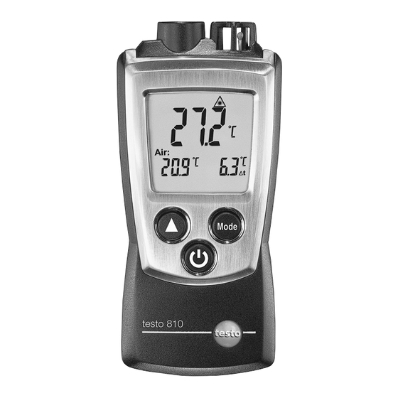 testo TE810 Bedienungsanleitung
