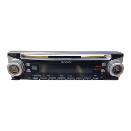Sony CDX-CA600X Installation/Anschluss