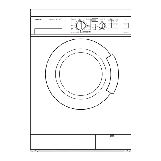 Siemens Siwamat xl 1060 Gebrauchsanleitung