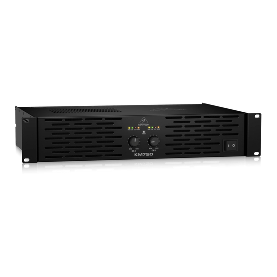 Behringer KM750 Schnellstartanleitung
