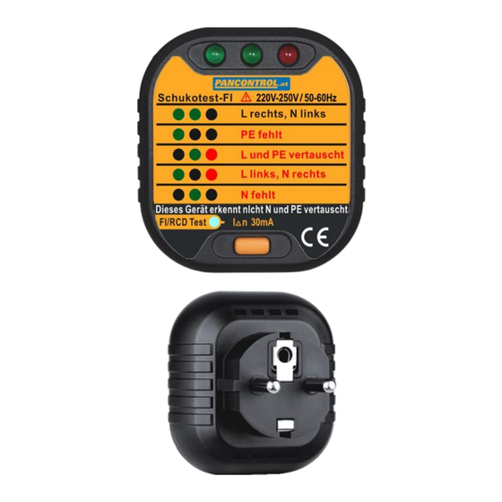PANCONTROL PAN Schukotest FI Handbuch