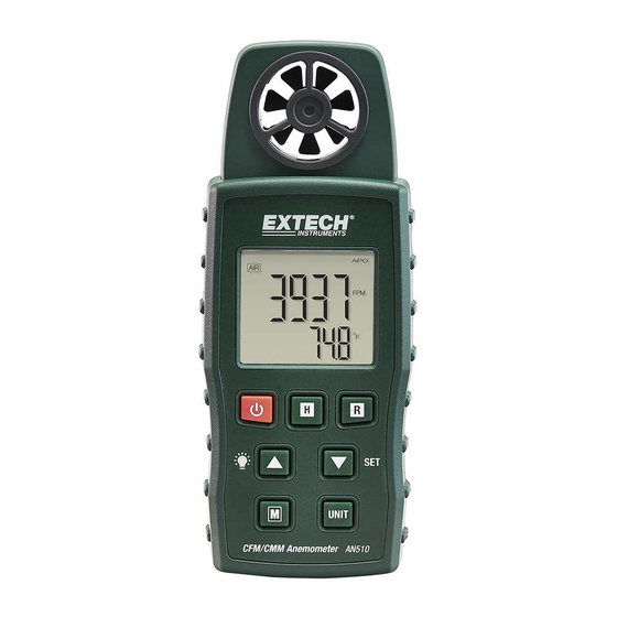 Extech Instruments CMM/CFM Anemometer Benutzerhandbuch
