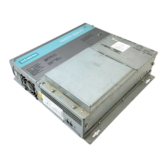 Siemens Simatic Box PC 627B Handbuch