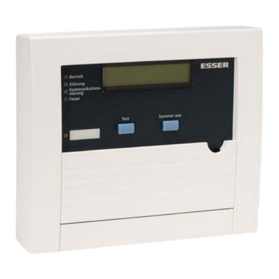 Esser 785103 Bedienungs Und Installationsanleitung Handbuch