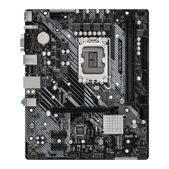 ASROCK H610M-HDV/M.2 R2.0 Bedienungsanleitung