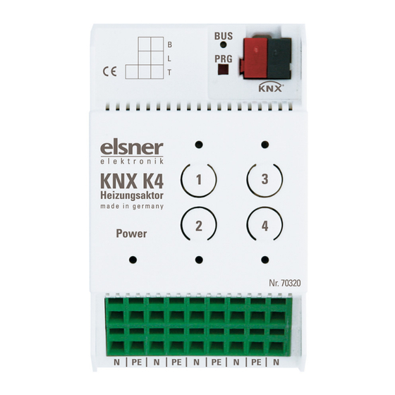 Elsner KNX K4 Technische Daten Und Installationshinweise
