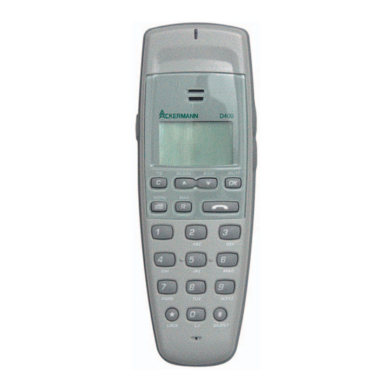 ACKERMANN D400 Bedienungsanleitung