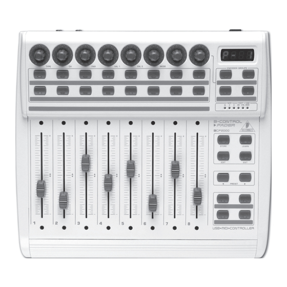 Behringer BCF2000-WH Bedienungsanleitung