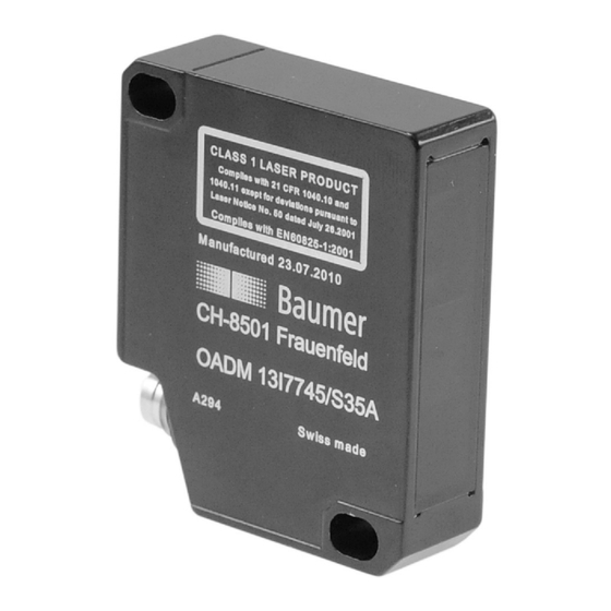 Baumer OADM 13I7760/S35A Bedienungsanleitung