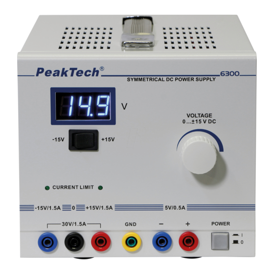 PeakTech 6300 Bedienungsanleitung