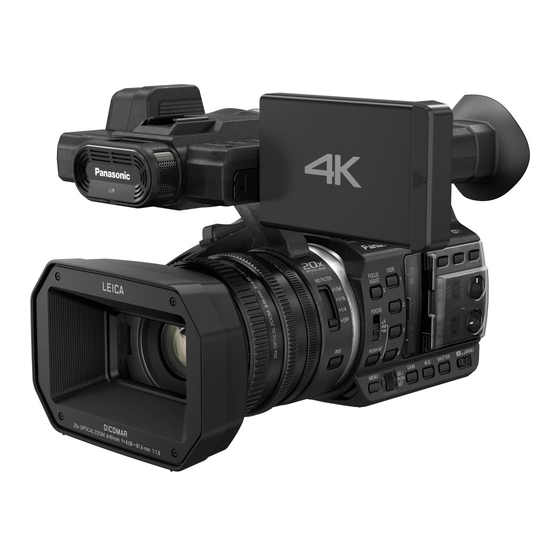 Panasonic HC-X1000 Aktualisierung Und Betriebsanleitung