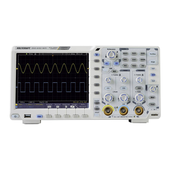 VOLTCRAFT DSO-6102 Kurzanleitung
