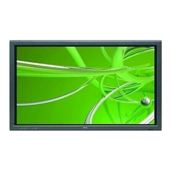 NEC PlasmaSync 42XM5 Benutzerhandbuch