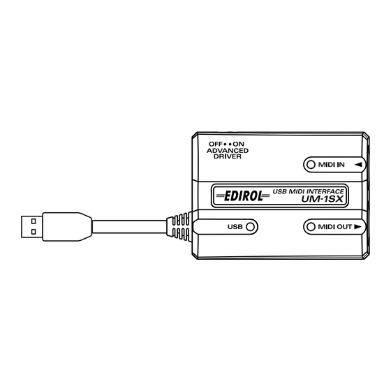 Edirol UM-1X Bedienungsanleitung