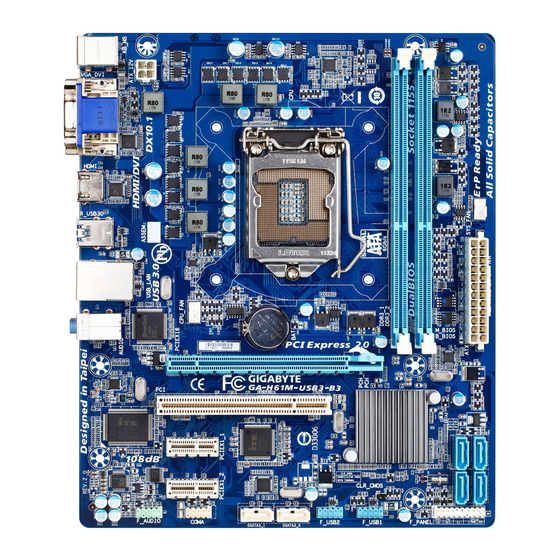Gigabyte GA-H61M-USB3-B3 Benutzerhandbuch
