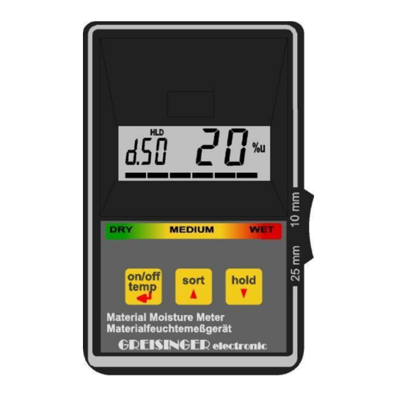 GREISINGER GMK 100 Betriebsanleitung