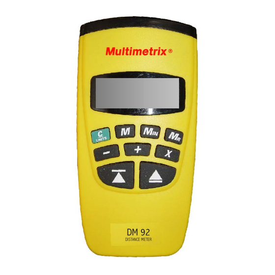 Multimetrix DM 92 Bedienungsanleitung