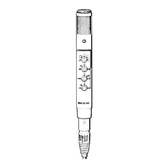 Sennheiser MKH 80 Gebrauchsanleitung