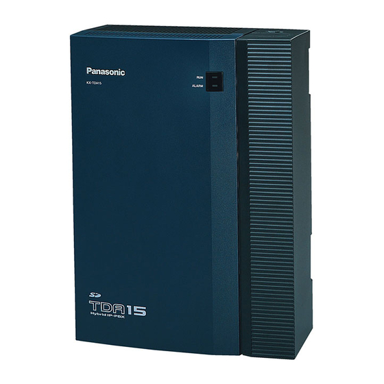 Panasonic KX-TDA15 Funktionshandbuch