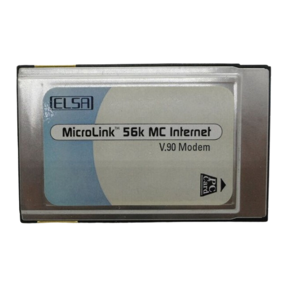 ELSA MicroLink 56k MC Internet Handbuch