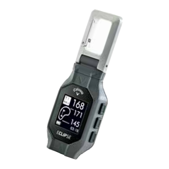 Callaway ECLIPSE Golf GPS Betriebsanleitung
