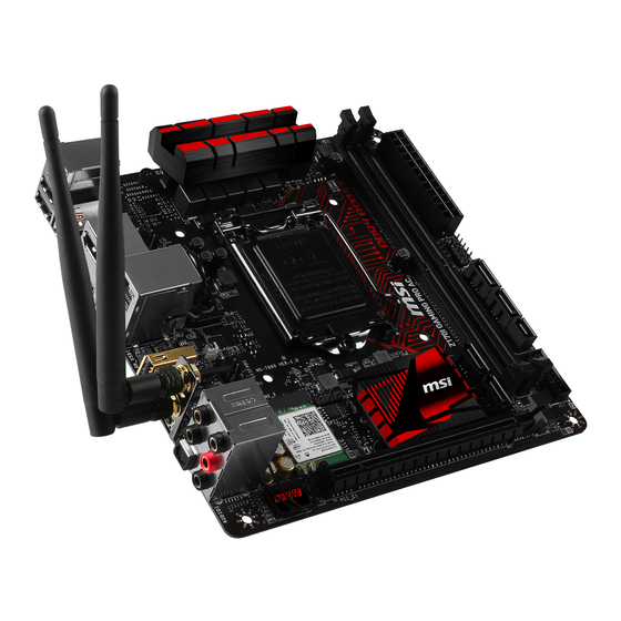 MSI Z170I GAMING PRO AC Kurzanleitung
