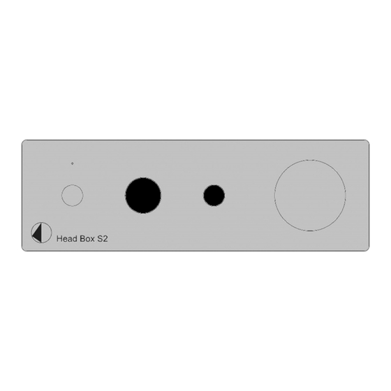 Pro-Ject Head Box S2 Bedienungsanleitung