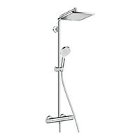 Hansgrohe Crometta E 240 1jet  Showerpipe EcoSmart 27281000 Gebrauchsanleitung, Montageanleitung
