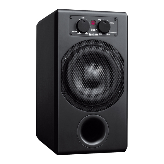 ADAM Audio Sub 7 Bedienungsanleitung