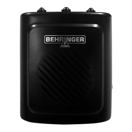 Behringer MINIAMP GMA100 Bedienungsanleitung